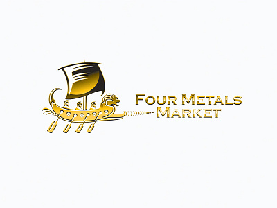 Four Metals Market branding business design logo logo a day logo design logodesign metal logo vector