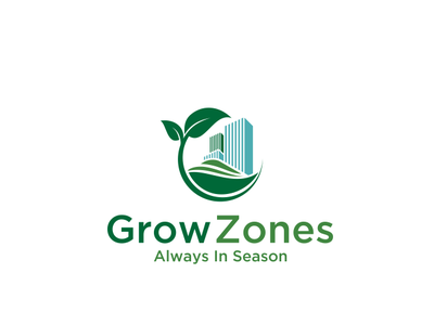 Grow Zones business commercial logo home logo illustration logo logo a day logo design real estate real estate logo