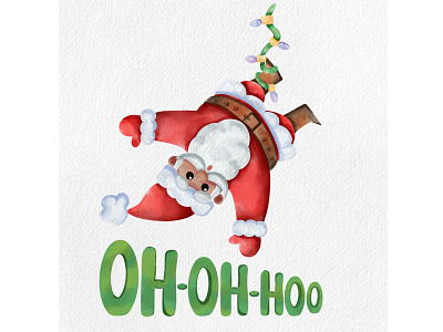 watercolor santa claus clipart