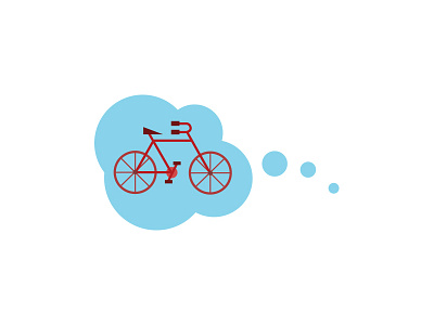 Thinking bike icon bicycle bike cloud croatia icon illustration neuralab ny thinking usa vector