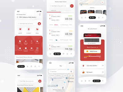 Airports App airport app booking car parking card cards clean design flight flight booking hotels ios login mobile profile shopping simple ticket transport ui