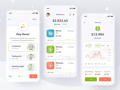 Cryptocurrency wallet app