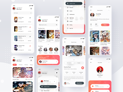 Manga App UI designs, themes, templates and downloadable graphic elements  on Dribbble