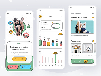 Health Monitoring App app card clean design graphic design health ios mobile monitoring profile ui