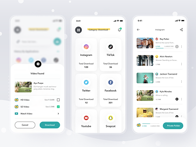 Downloader App designs, themes, and downloadable elements on Dribbble