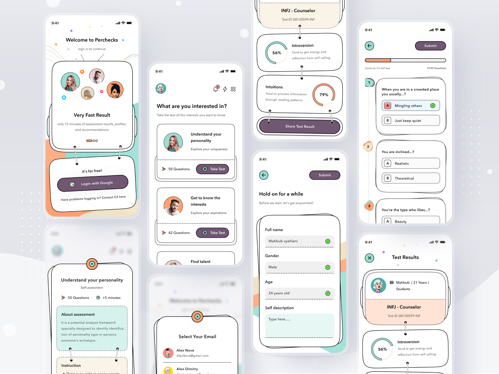 Personality Test App by Sulton handaya for Pelorous on Dribbble