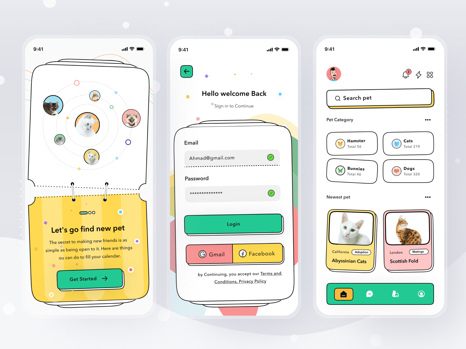 Pet Finder App by Sulton handaya for Pelorous on Dribbble