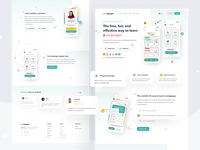 English Learning Landing Page App