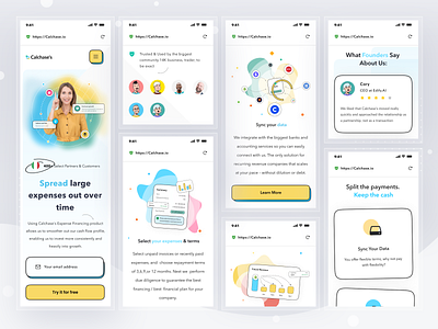 Calchase's Responsive Design app card clean design expanse header homepage ios login money payment profile ui wallet web web design website