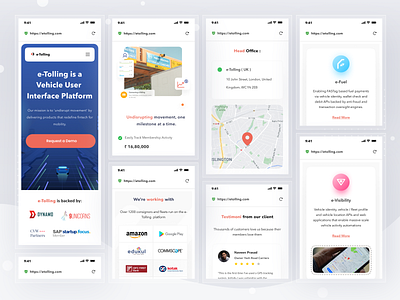e-Tolling Responsive Design app card clean design fuel ios login profile responsive toll ui vehicle web web design website