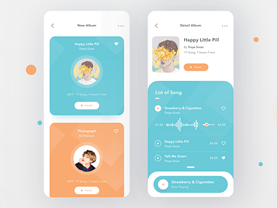 Music App app card cards clean design ios login mobile music play podcast profile sing song trello ui