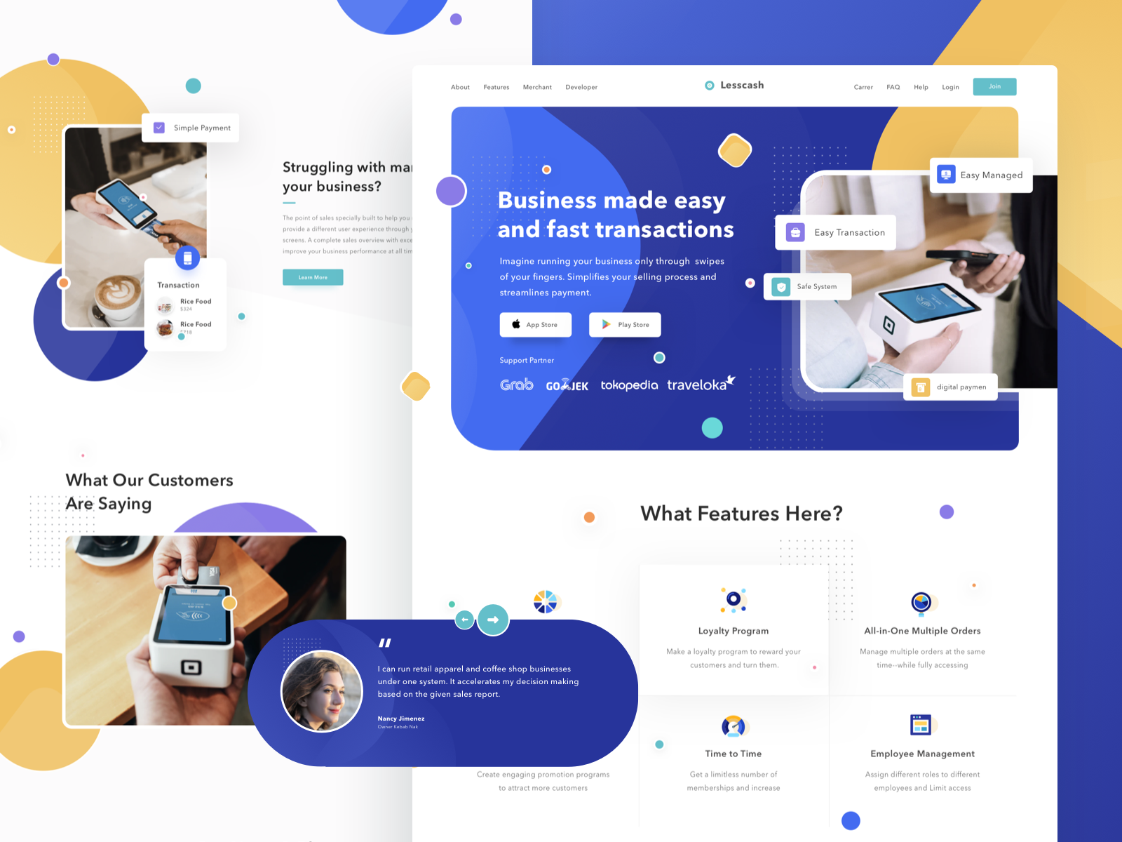 Lesscash landing page by Sulton handaya on Dribbble
