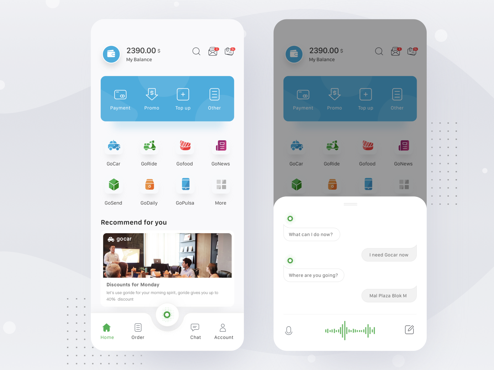 Gojek App Re-design by Sulton handaya on Dribbble