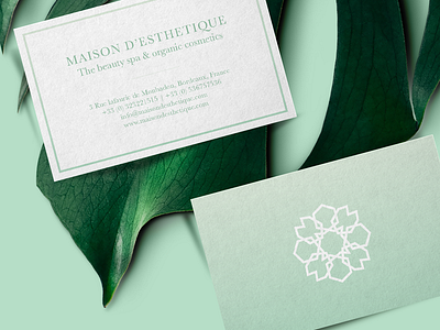 Maison D'esthetique Business Card beauty branding business logo namecard spa