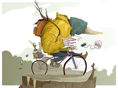 BIke Ride bike digital illustration