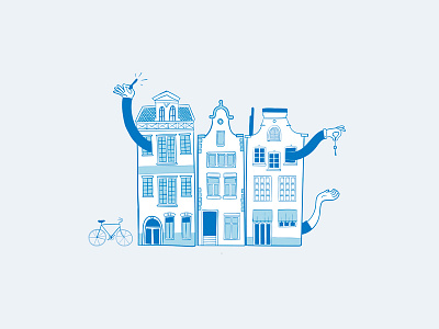 House renting amsterdam icon illustration vector