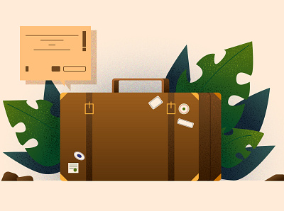 suitcase illustration vector