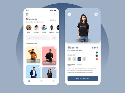 E-commers app UI design