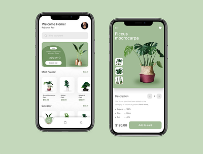 plant app ui design 3d animation app branding design designer figma graphic design green illustration logo mobile motion graphics new plant plant app ui ux vector