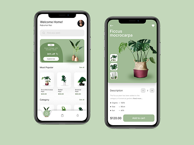 plant app ui design