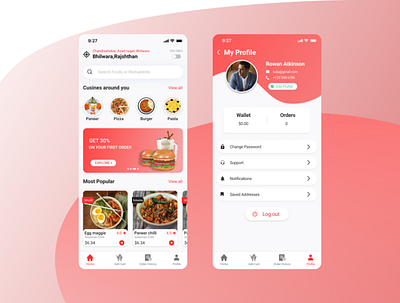 Food zone app UI design 3d app branding design figma food graphic graphic design illustration logo ui uiux ux