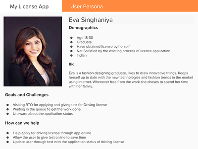 Primary Persona - My license app