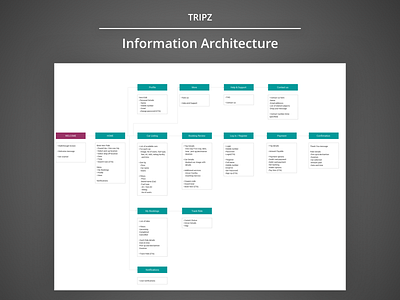 Tripz - Information Architecture best car rent design mobile portfolio problem solution sketch user experience wireframe