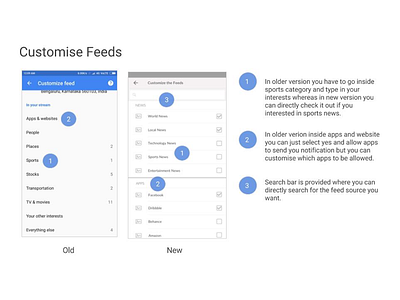 Google Now Redesigned - Customise Feeds