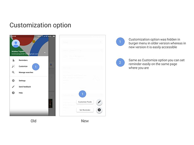 Google Now Redesigned - Customization Option