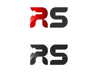 RS Logo (1st version) branding design graphic illustration letter logo mark print rocket vector