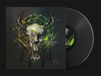 The Chant album cover chant dark illustration music music cover music design mystic organic skull vinyl
