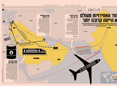 United Arab Emirates has never been closer design flight gas illustration infographic information design israel map middle east newspaper oil peace train travel unitedarabemirates