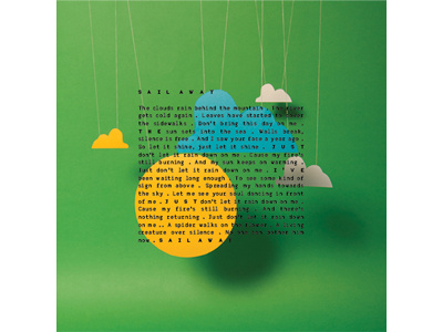 Sailaway - Album cover album clouds illustration music paper papercut shapes string sun