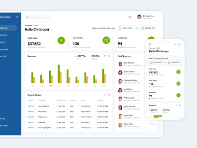 Sales Analytics Dashboard - Responsive Web App analytics app company dashboard design desktop dropship manager marketing mobile orders reports responsive web