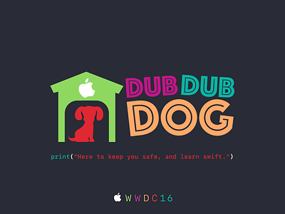 Dub Dub Dog WWDC16 apple apple design dog dub dub dubdub flat design wwdc wwdc16