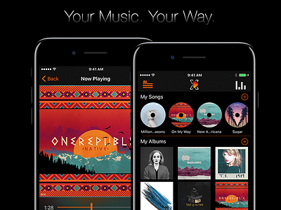 Mobile App UI Design app apple iphone music music app