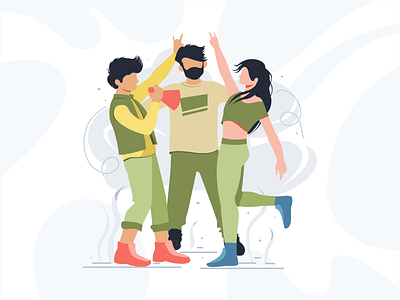 friends app creative illustration graphic design illustration ui vector