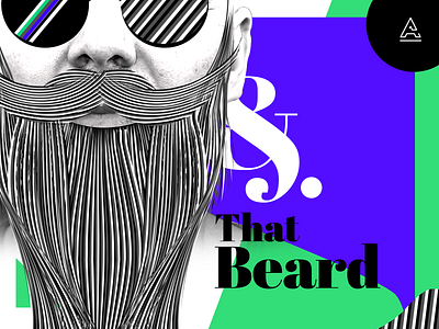 Beard Style abstract style creative illustration design typography