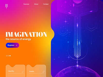 Imagition abstract style creative illustration design graphic design typography ui