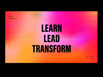 Krach Leaders Workshop Website