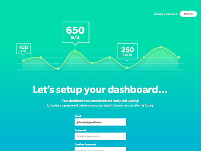 Dashboard Onboarding app dashboard data game gibson grand rapids stats
