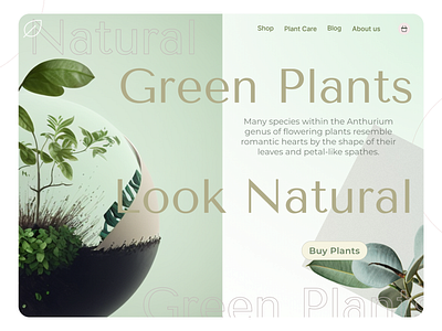 Plants branding design figma green greenplants illustration midjourney plants ui ux
