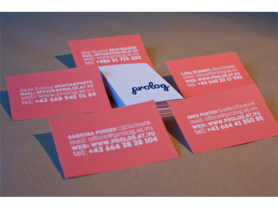prolog - business cards business cards corporate design logo orange prolog stamp stationery tangerine tango typography