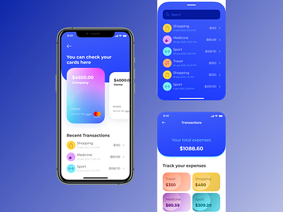 Finance App UI design app figma ui uidesign