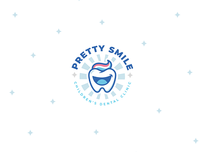 Pretty Smile Dental Clinic I Logo Design branding branding and identity brandingagency challenge accepted dental clinic dental logo design illustrator logo logodesign logoinspiration minimal