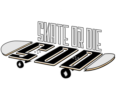 Skate or Die (SOD) branding design illustration logo vector