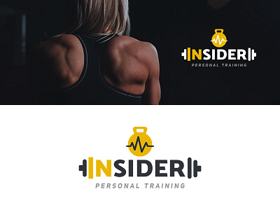 Logo Insider coach fitness health illustrator logo vector
