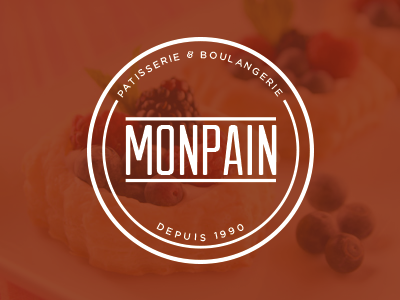 Mon Pain concept logo #1 agadir bakery cake logo maroc mon pain pastry round