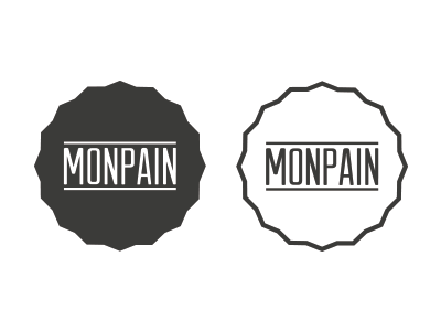 Monpain logo concept agadir bakery cake logo maroc mon pain pastry round