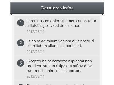 Sidebar Menu 2 clean design list menu title